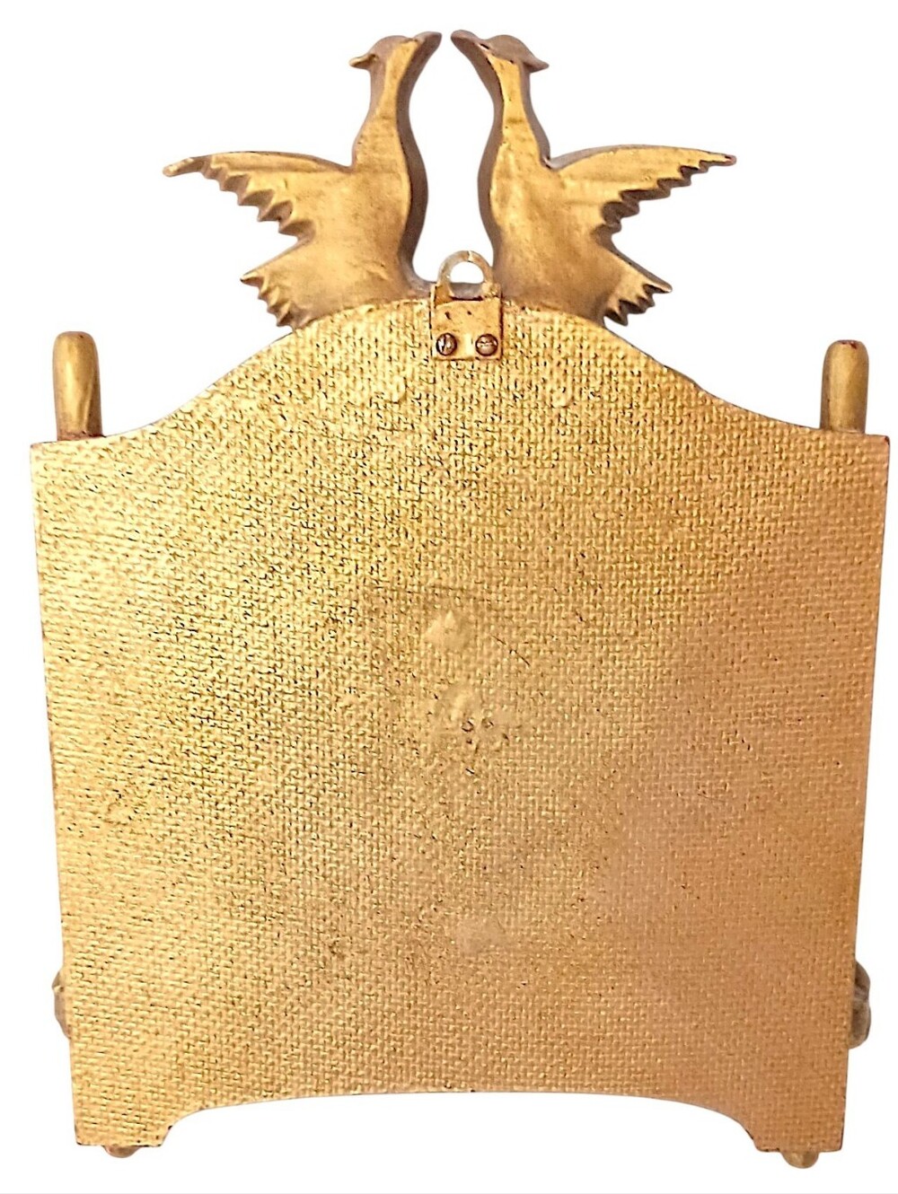Vtg Gold Wall Pocket Planter Decor Griffin Bird Deco Hollywood Regency Rococo - Picture 6 of 16